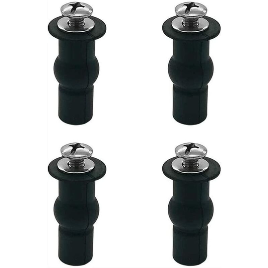 Wc Seat 2 Pairs Rubber Expanding Bolts, 304 Stainless Steel wc Fixing Screws Screw Expanding Rubber Toilet Fixing Hinges