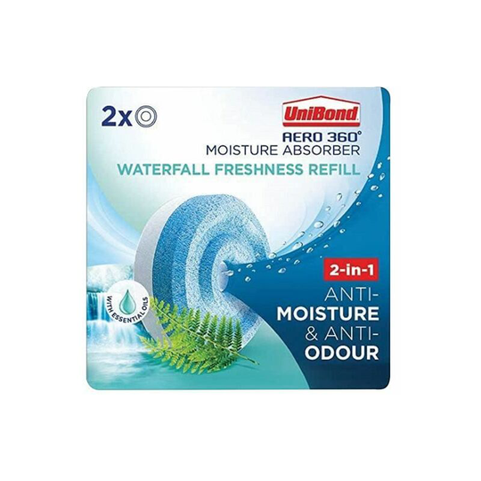 Aero 360 Moisture Absorber Waterfall Freshness Refill (Pack 2) - Unibond