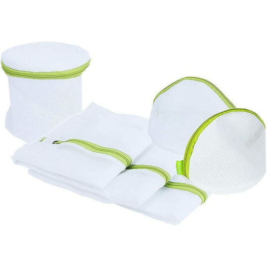 Betterlife 6 Pcs Net Washing Machine Net Washing Net Laundry Bag with Zipper Closure Laundry Bag Cylindrical Washing Machine Bag for Lingerie,Blouse,