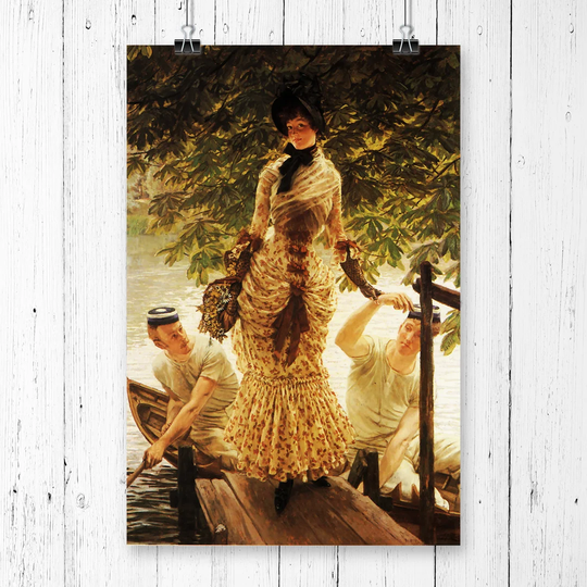 'On the Thames' by James Tissot Painting Print