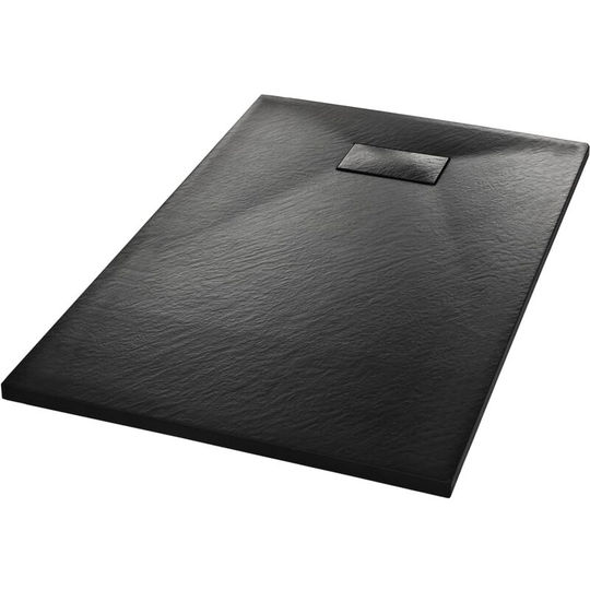 Shower Base Tray smc Black 100x80 cm Vidaxl Black