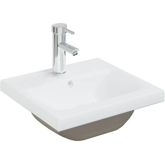 Built-in Basin with Faucet 42x39x18 cm Ceramic White FF148623_UK - Topdeal