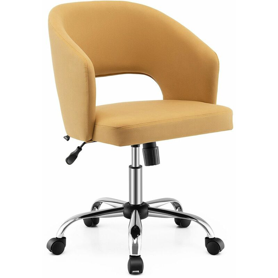 Modern Swivel Accent Chair Leisure Chair Adjustable Desk Chair Rolling Armchair