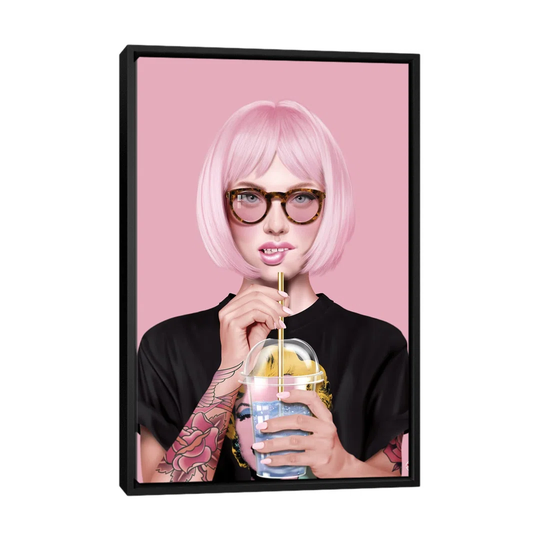What's the Tee by Giulio Rossi - Floater Frame Photograph on Canvas