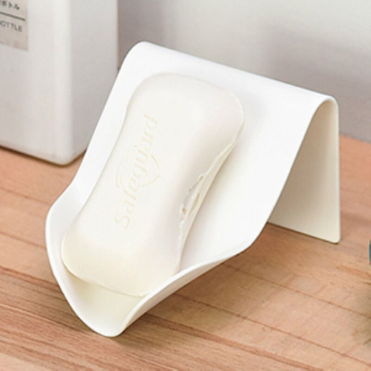 Bathroom Simple Soap Dish, Single Self-Draining Soap Dish, Shower Holder, Soap Saver, White