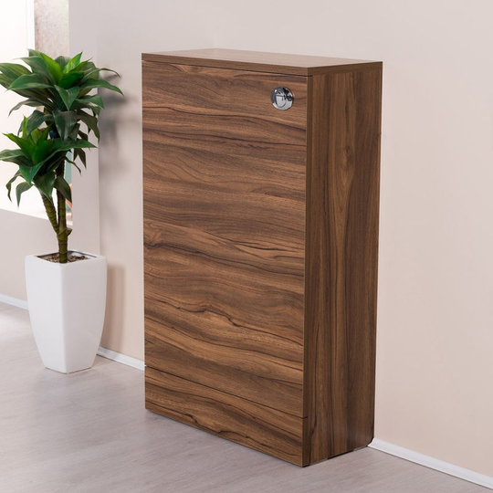 NRG - 500mm Walnut Back To Wall Toilet Concealed Cistern Housing Unit Bathroom Furniture
