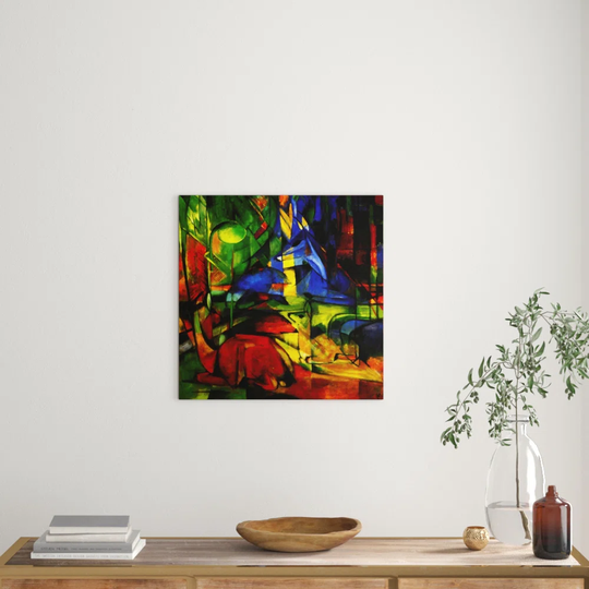 'Deer in the Forest' by Franz Marc Painting Print