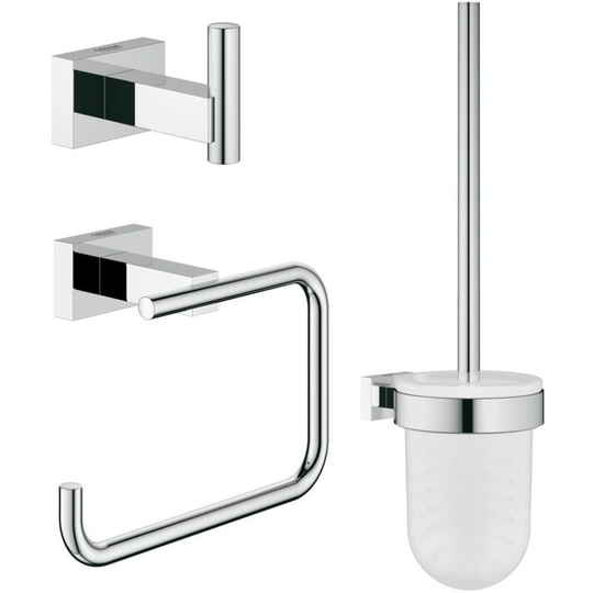 Essentials Cube 3-in-1 wc set, Chrome (40757001) - Grohe