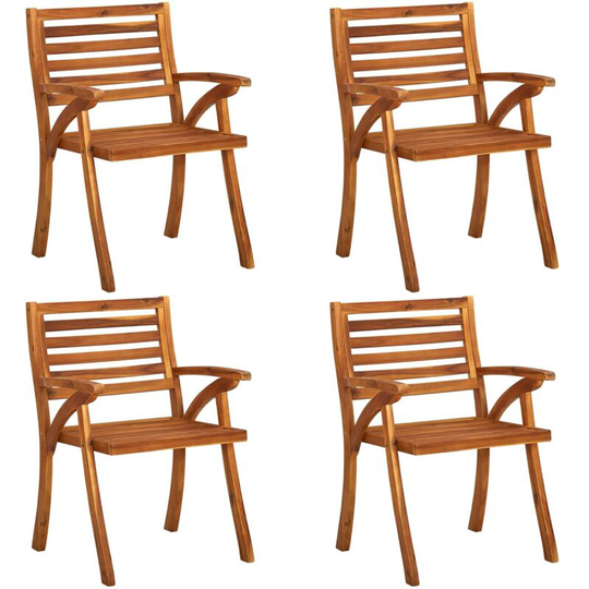 Garden Chairs 4 pcs Solid Acacia Wood Vidaxl n/a