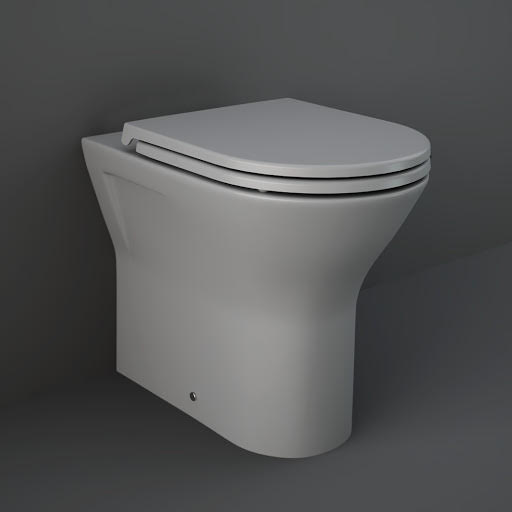 RAK Feeling Rimless Back to Wall Toilet Pan & Soft Close Toilet Seat - Matt Grey
