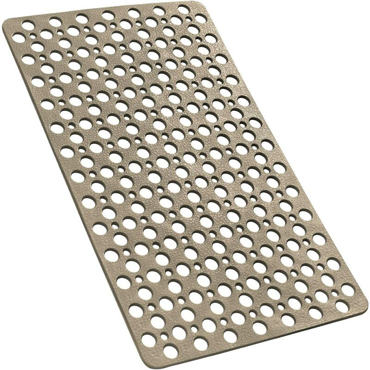 Kartokner - Bathtub Mat Non Slip with Suction Cups, Machine Washable, with Drain Holes 30 x 17 In (Brown)