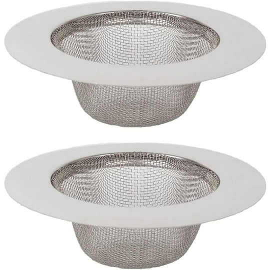 2 Pieces Kitchen Sink Strainer, Stainless Steel Sink Strainer, Stainless Steel Drain Strainer, Kitchen Sink Strainer, for Kitchen Sink, Bathroom,