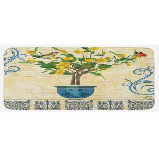 Calvillo Vintage Lemon Tree Kitchen Mat