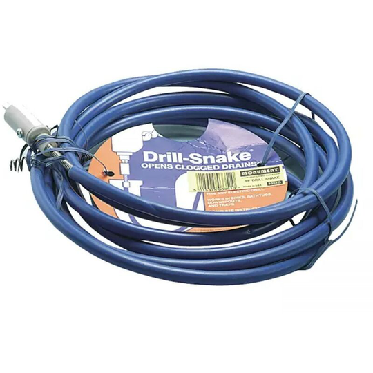 3351G Drill Snake 15ft Drain Unblocker Power Clean Clogged Drains - Monument