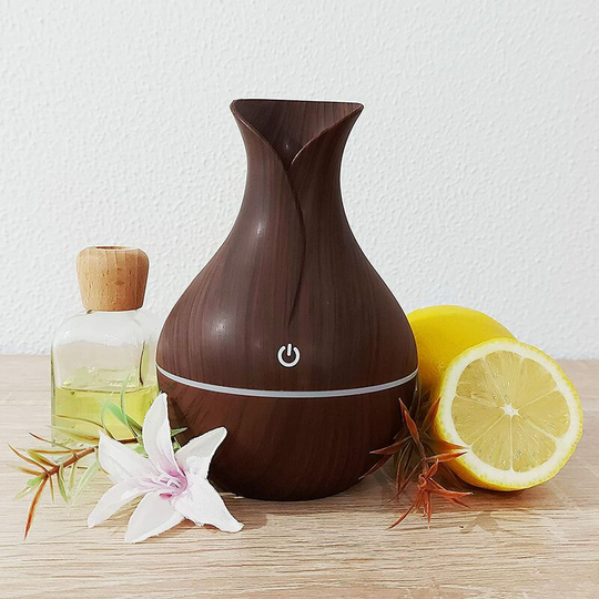 Perleraregb - Mini Ultrasonic Essential Oil Humidifier for Home Aromatherapy | Optional 130ML Low Noise led Humidifying Aroma Diffuser