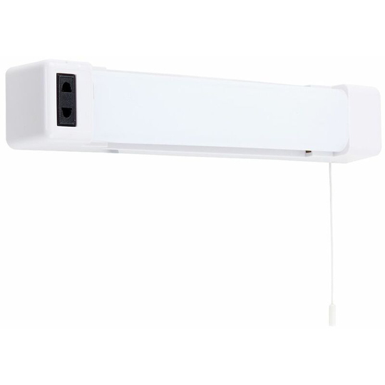 6W led Bathroom Wall Light with Shaver Socket & Pull Switch - White