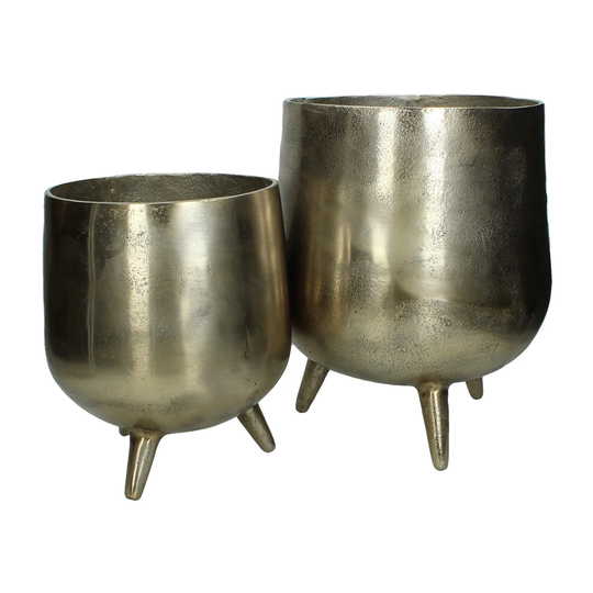 Zayne 2 Piece Metal Plant Pot Set