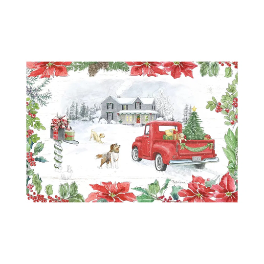 Farmhouse Holidays II by Beth Grove - Wrapped Canvas Graphic Art