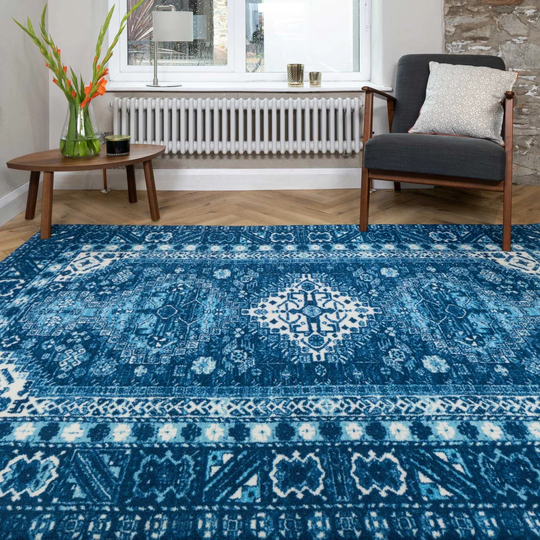 Skylar Vintage Navy Blue Rug