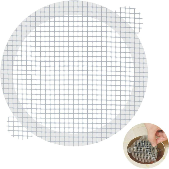 25 Pack, Disposable Shower Drain Hair Catcher Mesh Stickers