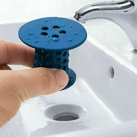 Bathroom Plugs for Shower Sink Bathtub Drain Hole Stopper (Black 2 Pieces)