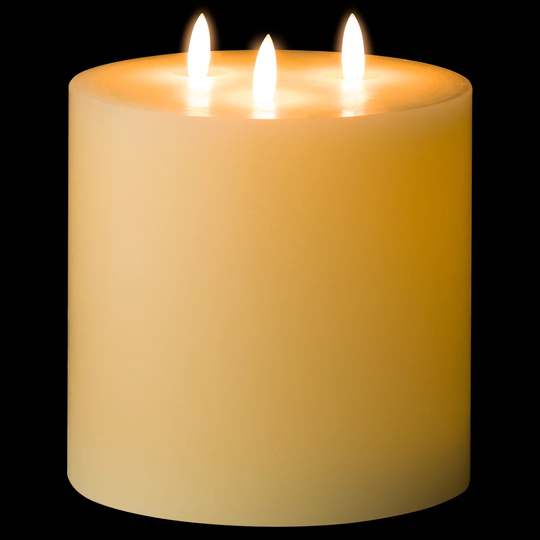 Luxe Collection Natural Glow 6x6 Led Ivory Candle