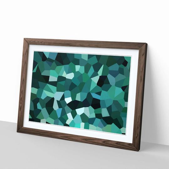 'Blue Abstract 31' Framed Graphic Art