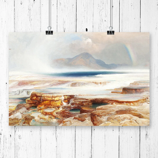 'Hot Springs of the Yellowstone' by Thomas Moran Graphic art