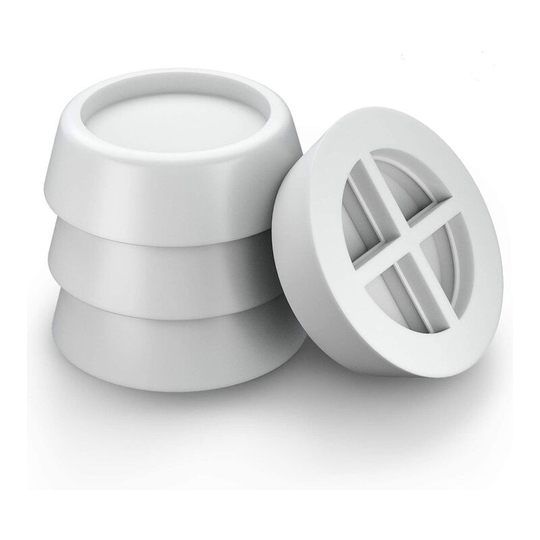 Washing machine shock, universal shockproof rubber cushion for washing machine and dryer - white