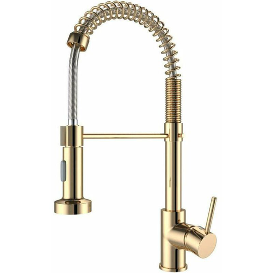 Kitchen Faucet Single Handle Kitchen Sink Mixer Tap with Solid Brass Single Hole Commercial Sprayer Rotating Sprayer Hot and Cold Mixer Tap uk