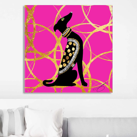 Deco Dog by Jodi - Wrapped Canvas Painting