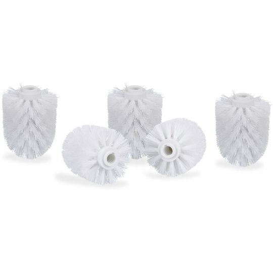 Set of 5 Relaxdays Toilet Brush Heads, Loose Toilet Brushes, 12 mm Threads, Replacement Heads, Diameter 7 cm, White
