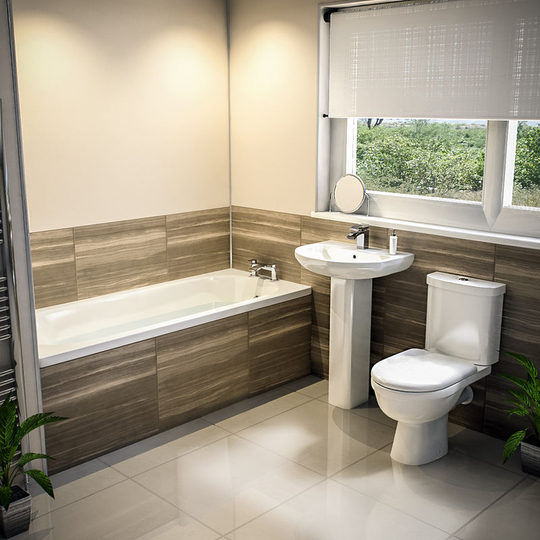 Ideal 1700mm Straight Bath Bathroom Suite