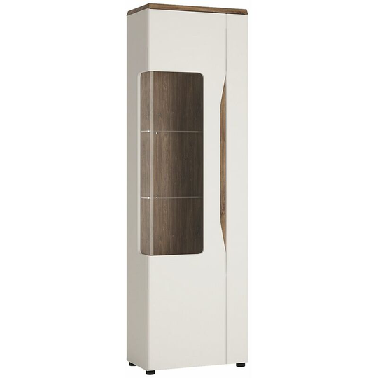 Delly 1 Door Display Cabinet (Lh) - White