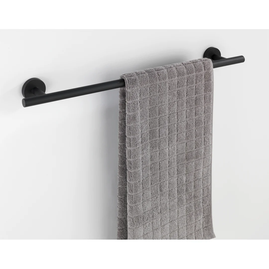 Bosio Uno Matt Black Stainless Steel 60cm x 5.5cm x 7cm Towel Rail