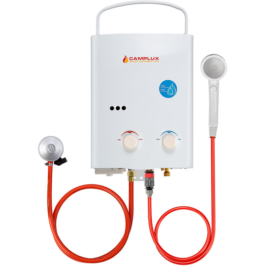 Portable Gas Water Heater, 5L Outdoor Shower for Camping, rv, Washing Horses Camplux AY132