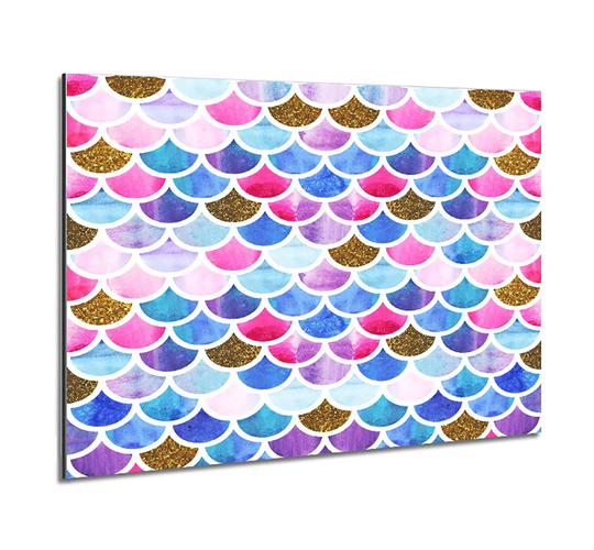 Mermaid Scales - Unframed Graphic Art on Metal