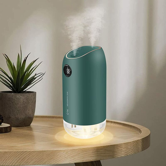 Gift - 500ML Air Humidifier, Quiet Ultrasonic 23dB Baby Air Humidifier, Auto Shut-Off Home Air Humidifier with 2 Cotton Filters for Bedroom Office