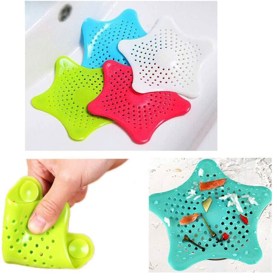 Hair Filter Drain Filter Bath Filter Sink Filter Sink Filter Bathtub Filter,Hair Catcher, Shower Filter,White/Red/Green/Blue Pack of 4