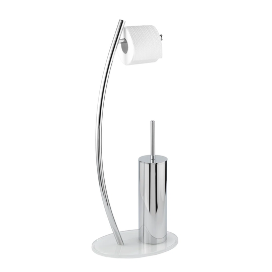 Ascea Free Standing Toilet Roll & Brush Holder