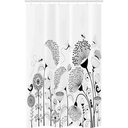 Heidehiko 8 Piece Polyester Shower Curtain Set + Hooks