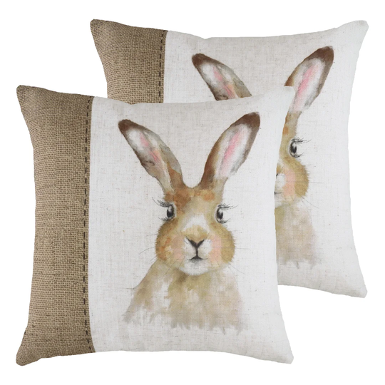 Cardoza Hessian Hare Cushion with Filling