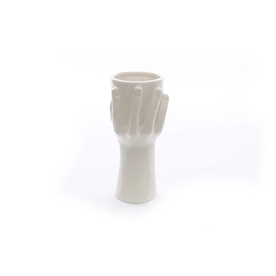 Ceramic Hand Holding Planter 17Cm