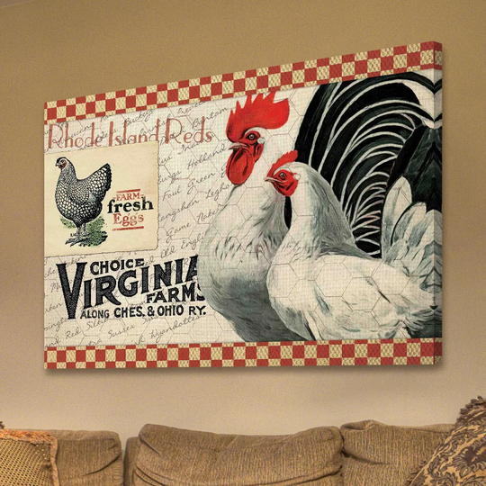 Rhode Island Reds - Wrapped Canvas Advertisements Print