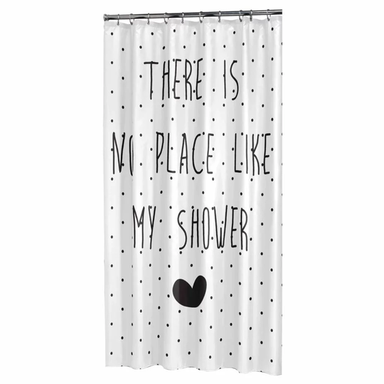 Sealskin Shower Curtain 180cm Black/White