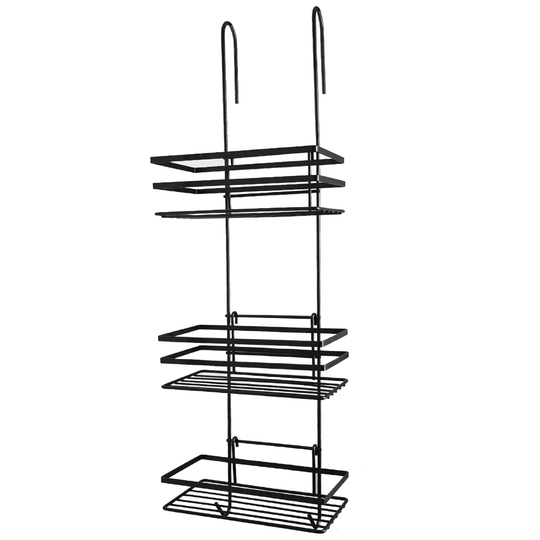 3 Tier Non Rust Hanging Shower Caddy Bathroom Organiser In Black