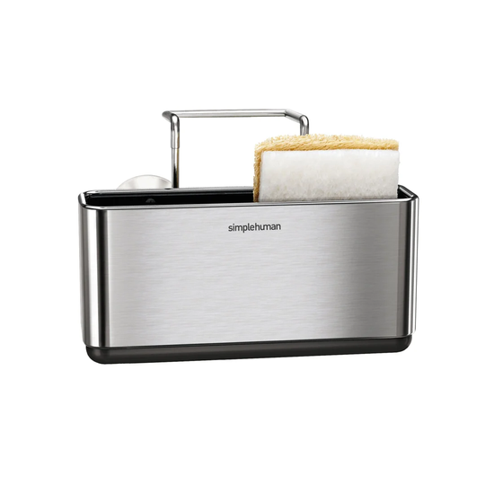 Slim Sink Caddy in Brushed Stainless Steel