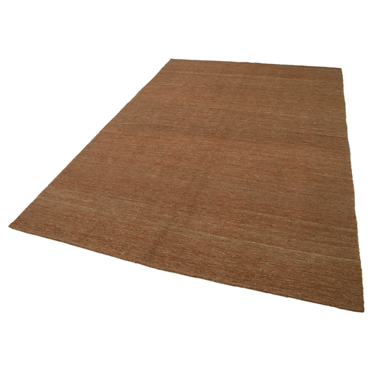 Dunigan Zollanvari Flat Hand-Knotted Cotton/Wool Brown Rug