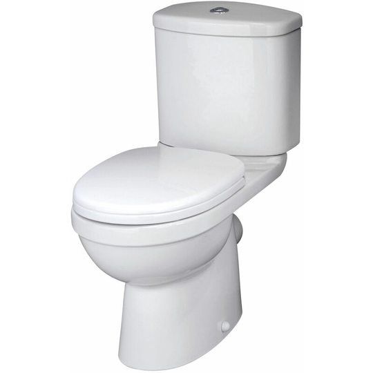 Nuie - Ivo Close Coupled Toilet with Push Button Cistern - Soft Close Seat