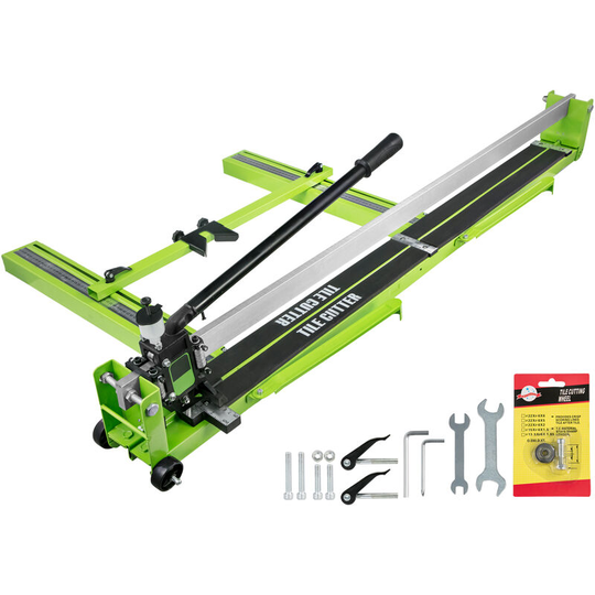 Tile Cutter 47-Inch Manual Tile Cutter 1.4-Inch Tile Cutting Machine Ceramic Porcelain Tile Cutter w/Laser Guide All-Steel Frame and Bonus Spare